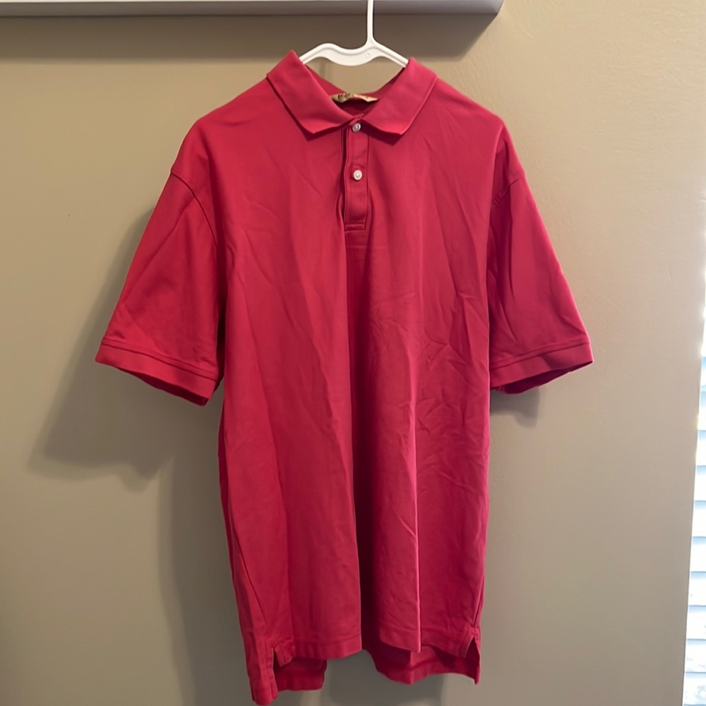 Salmon color Shortsleeved polo by Roundtree